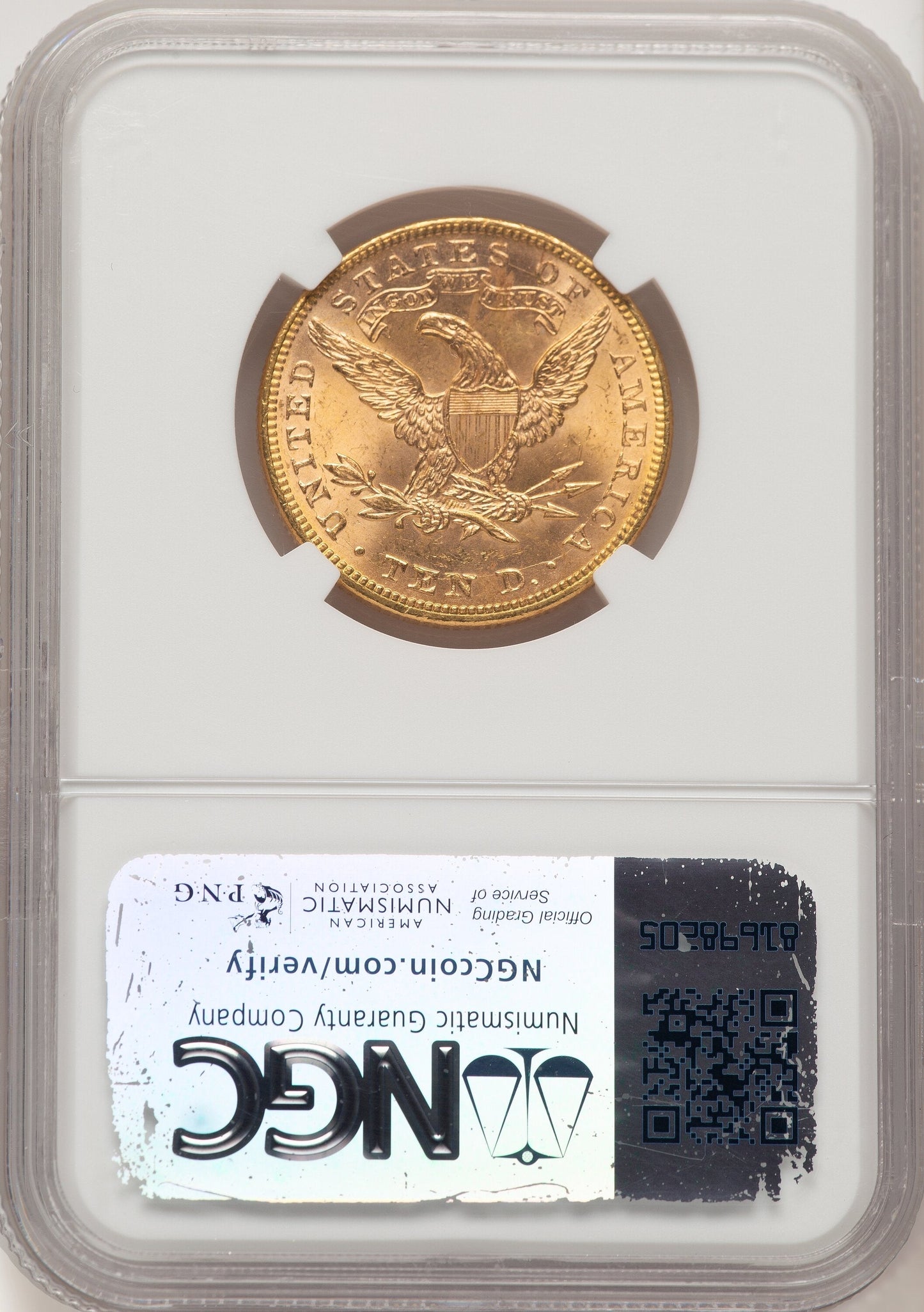1893 $10 Liberty Eagle NGC MS65