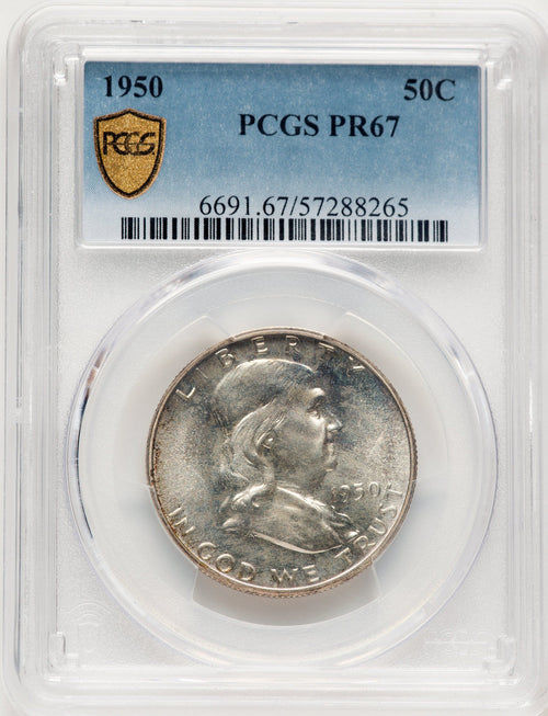 1950 50C Proof Franklin Half Dollar PCGS PR67