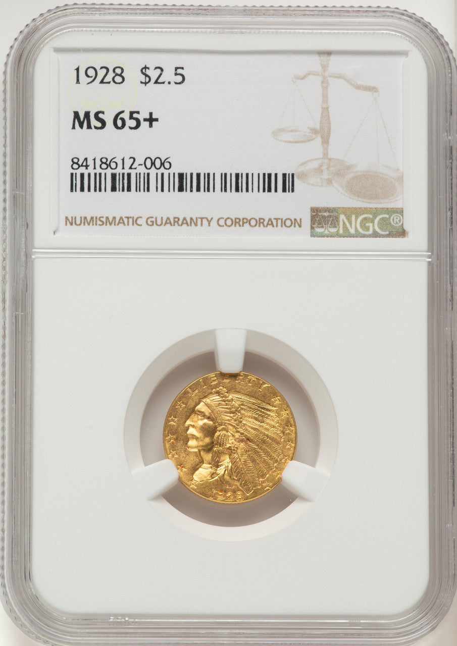 1928 $2.50 Indian Quarter Eagle NGC MS65+