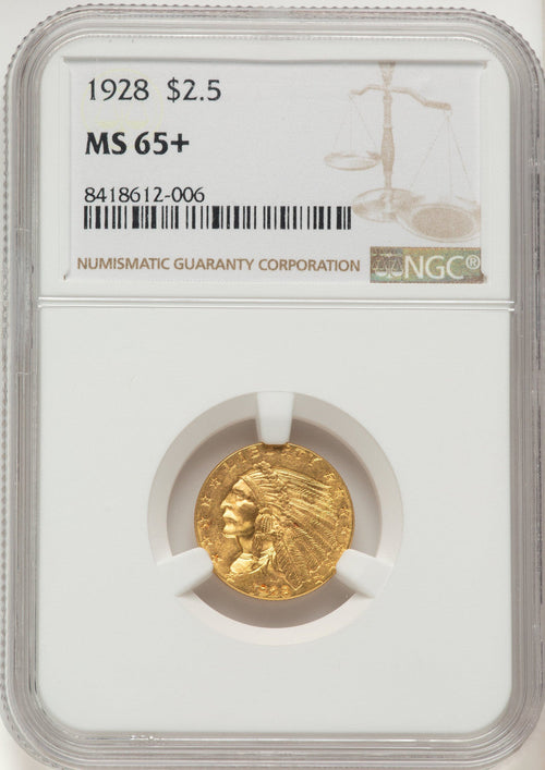 1928 $2.50 Indian Quarter Eagle NGC MS65+