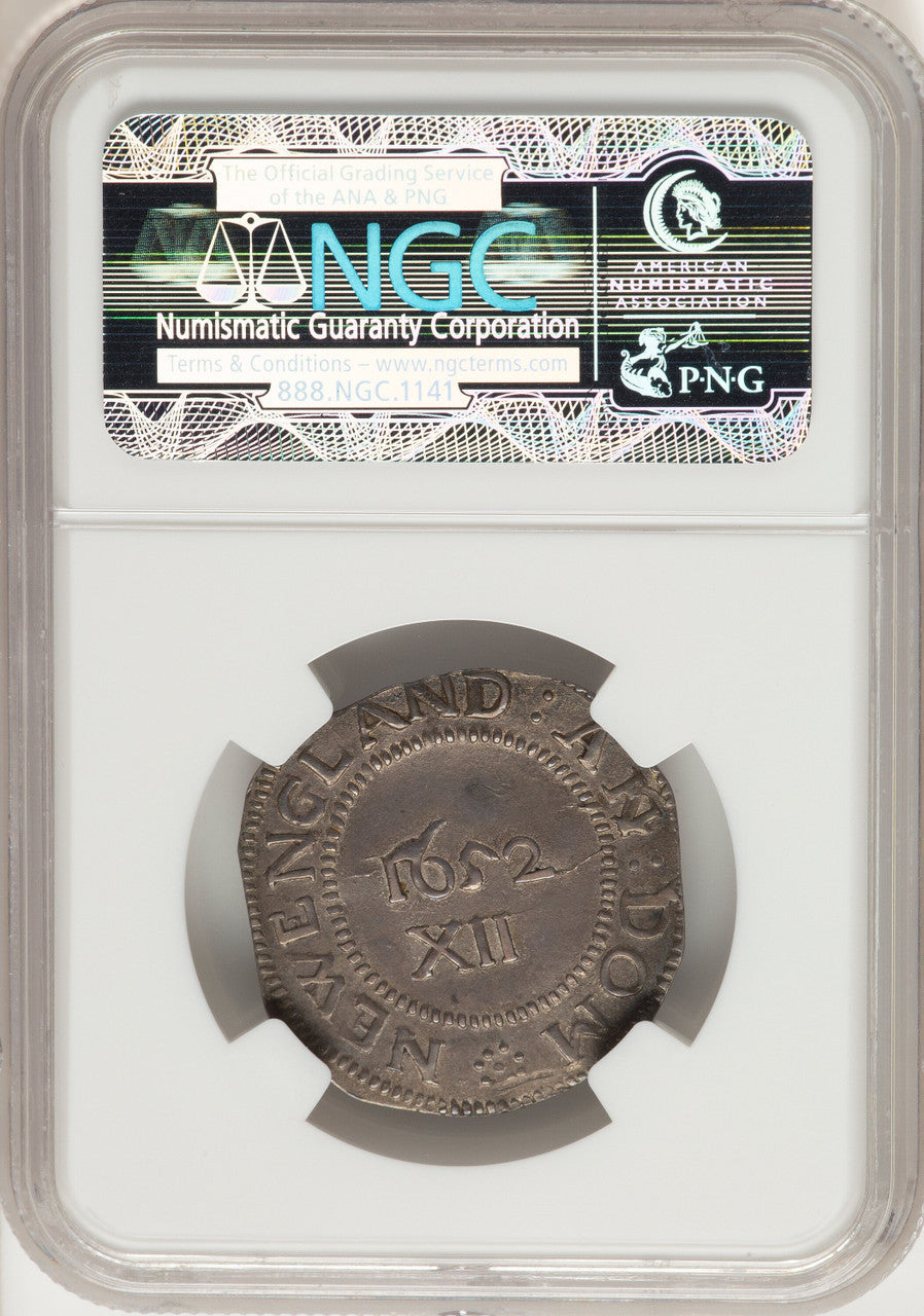 1652 Pine Tree Shilling Large Planchet Pellets Colonials NGC MS65