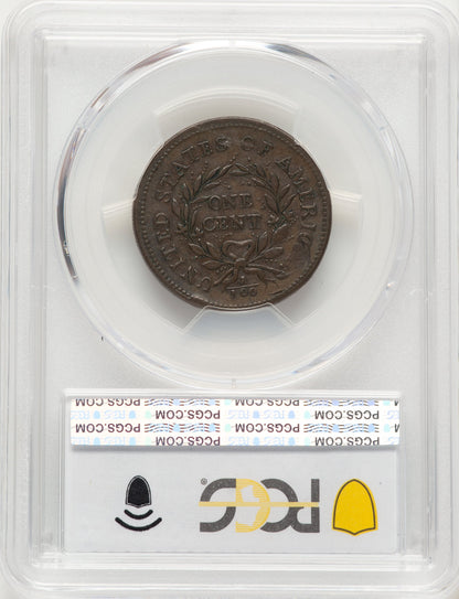 1793 Wreath 1C S-10 Vine and Bars Edge BN Large Cent PCGS XF40