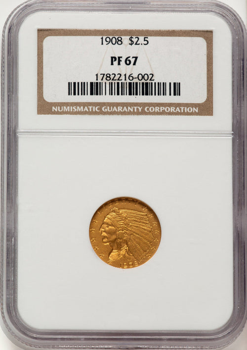 1908 $2.50 Proof Indian Quarter Eagle NGC PR67