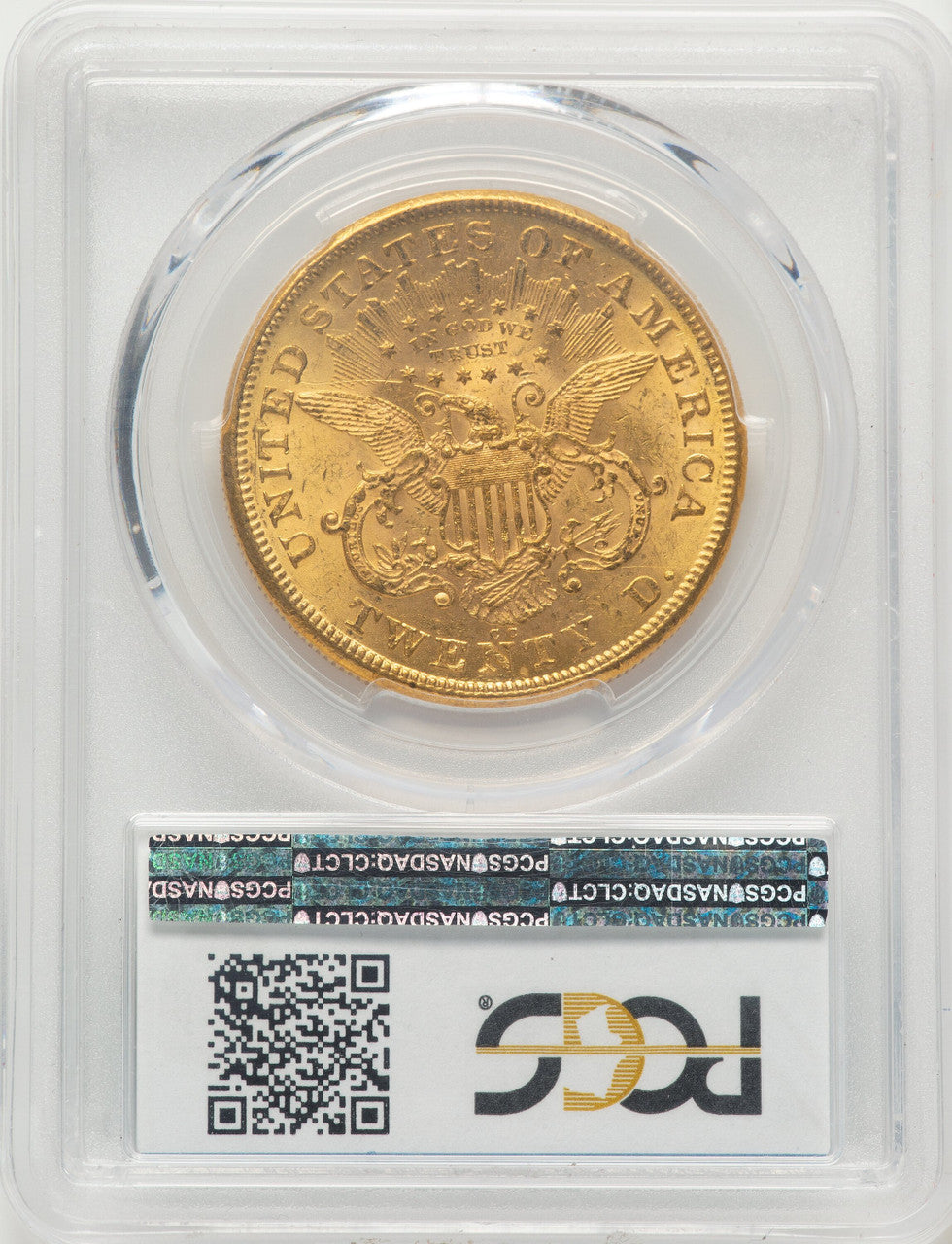 1873-CC $20 Liberty Double Eagle PCGS MS61