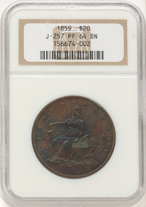 1859 P$20 J-257 BN Patterns NGC MS64
