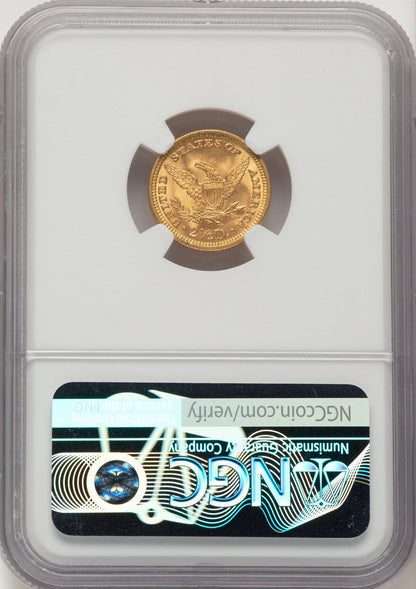 1888 $2.50 Liberty Quarter Eagle NGC MS66+