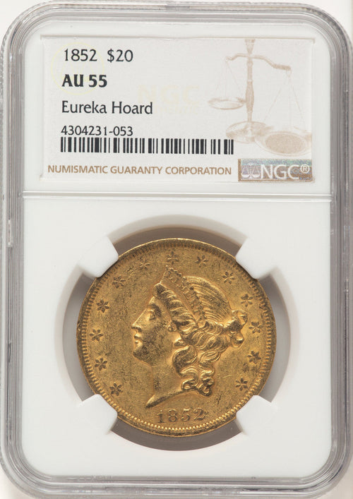 1852 $20 Liberty Double Eagle NGC AU55