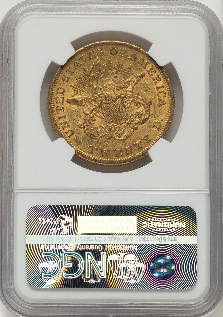 1855 $20 Liberty Double Eagle NGC AU53