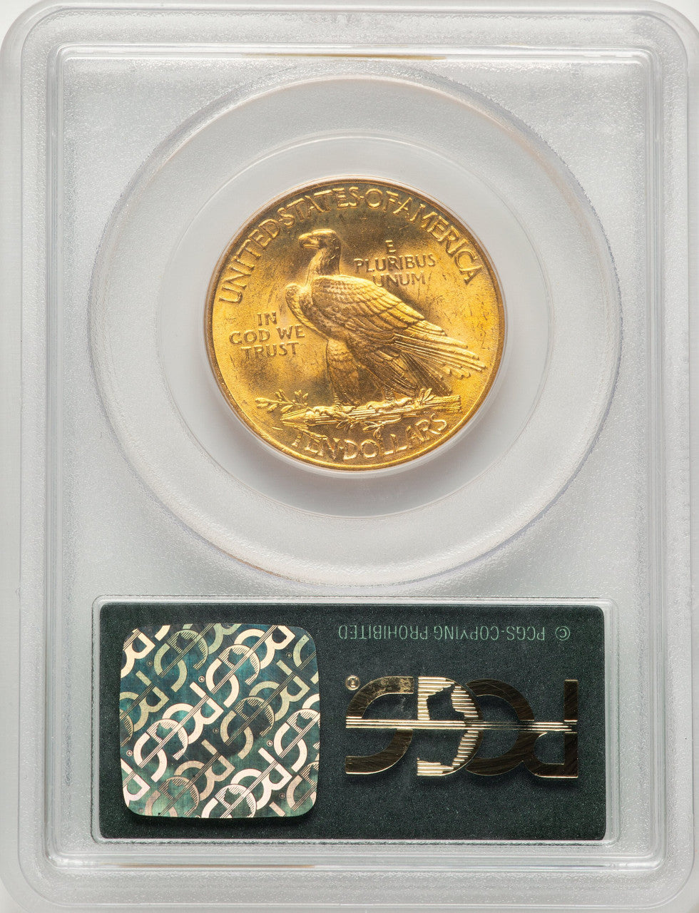 1932 $10 CAC Green Label Indian Eagle PCGS MS64