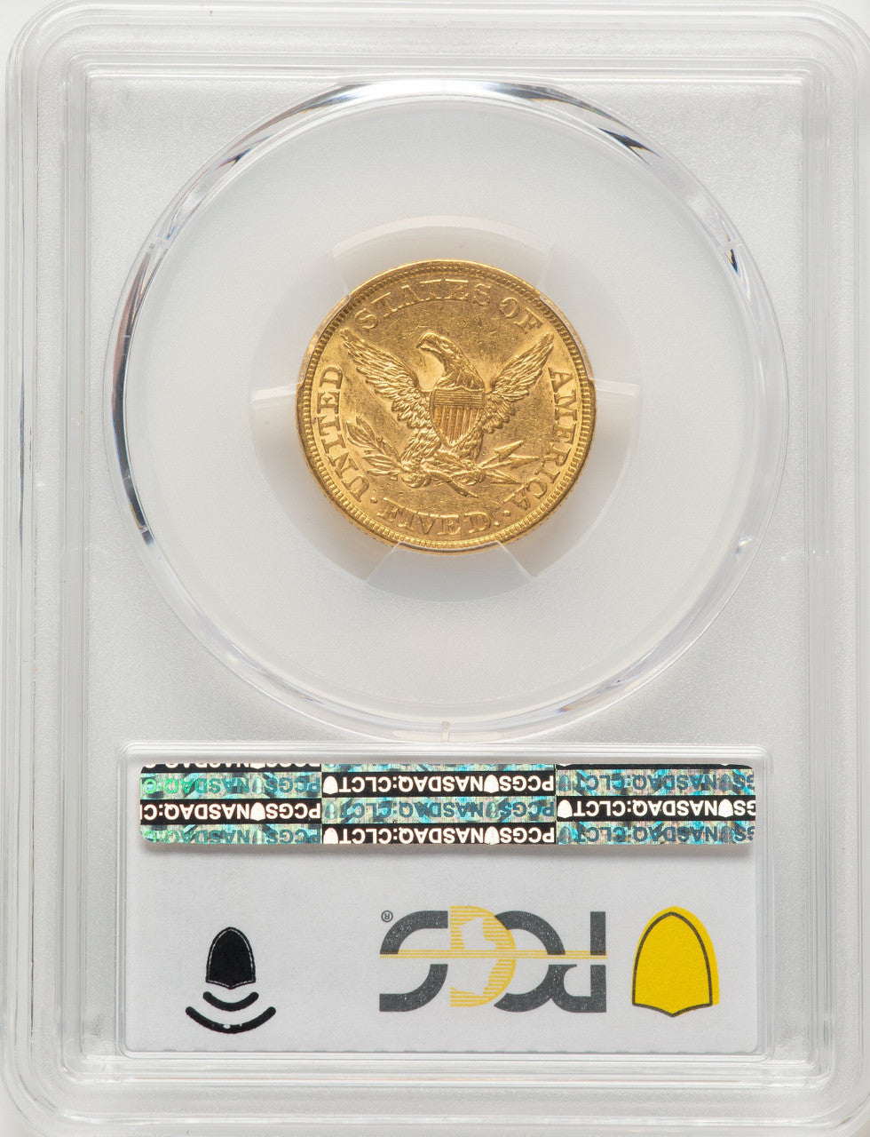 1856 $5 Blue Gradient Liberty Half Eagle PCGS AU53