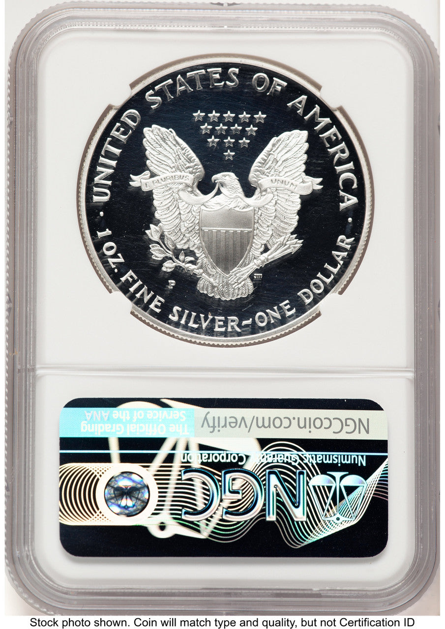 2000-P Proof Silver Eagle 1 oz Brown Label NGC PF70