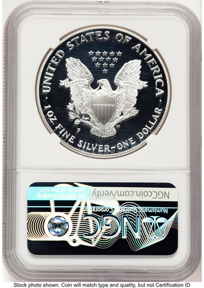 2000-P Proof Silver Eagle 1 oz Brown Label NGC PF70