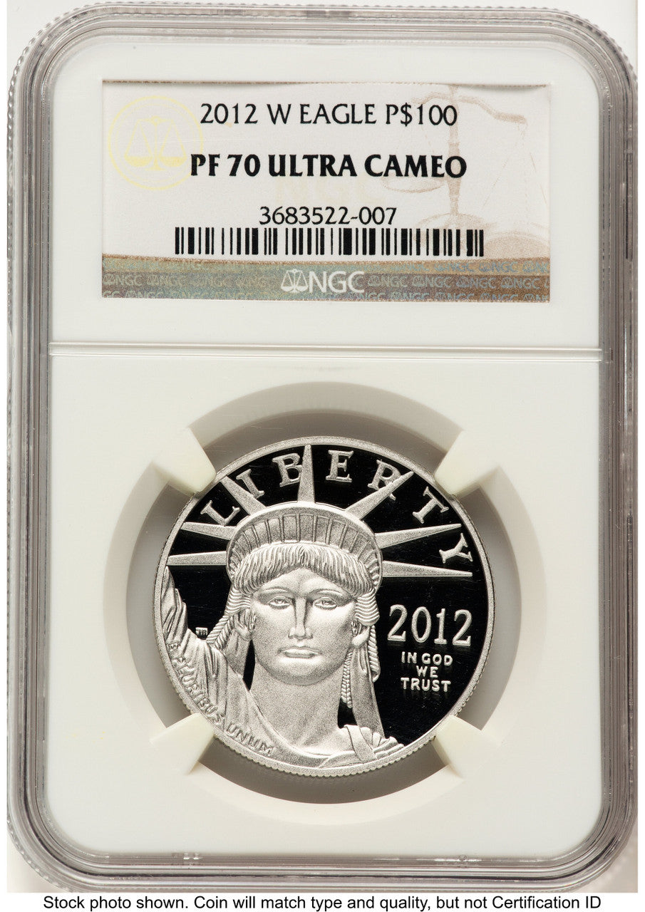 2012-W Proof Platinum Eagle 1 oz Brown Label NGC PF70