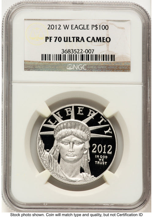 2012-W Proof Platinum Eagle 1 oz Brown Label NGC PF70