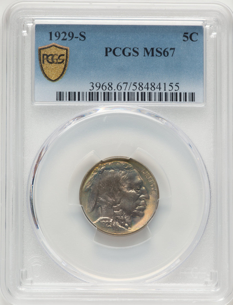 1929-S 5C Buffalo Nickel PCGS MS67