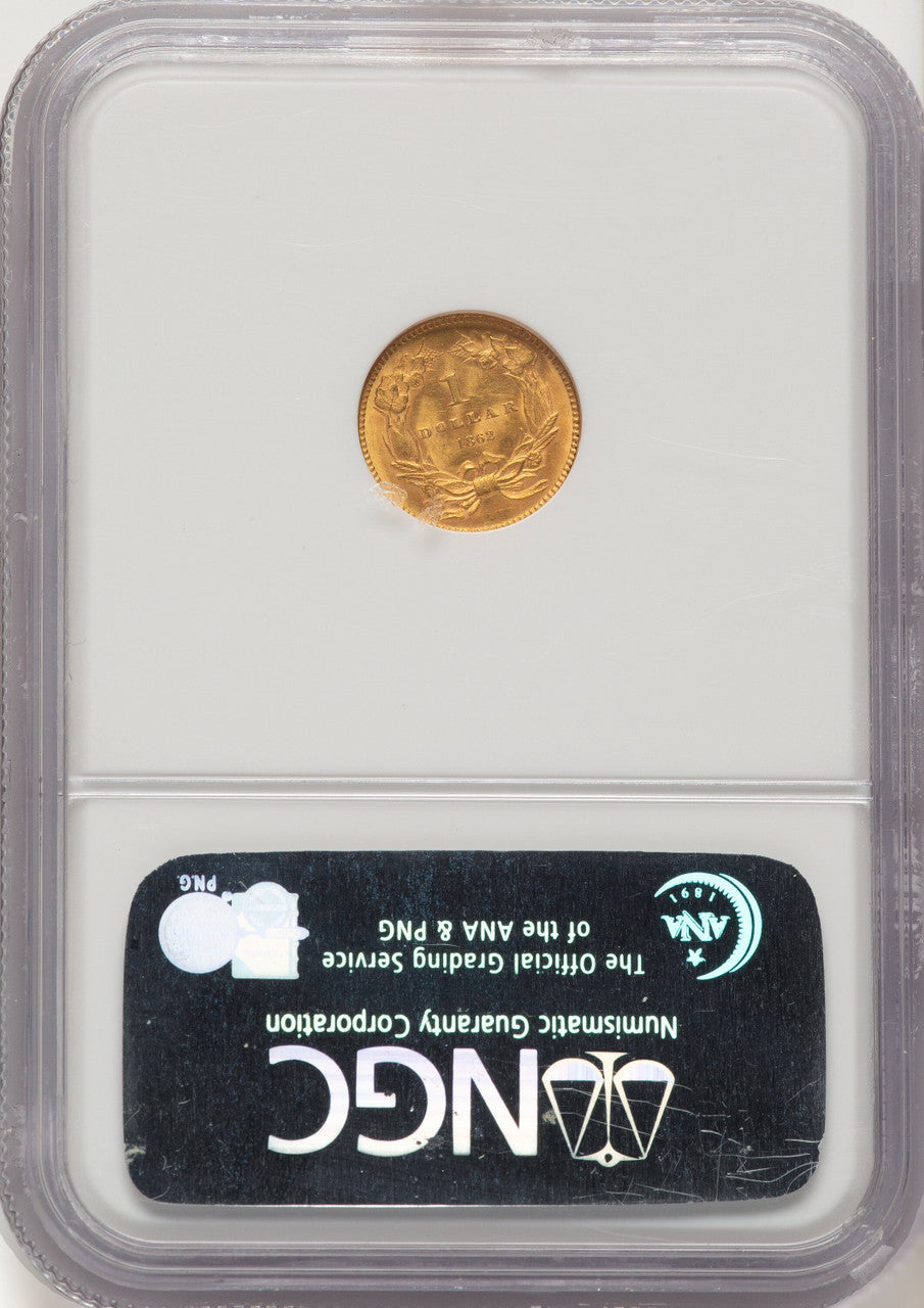 1862 G$1 Gold Dollar NGC MS64