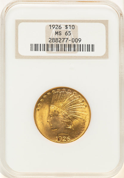 1926 $10 Indian Eagle NGC MS65