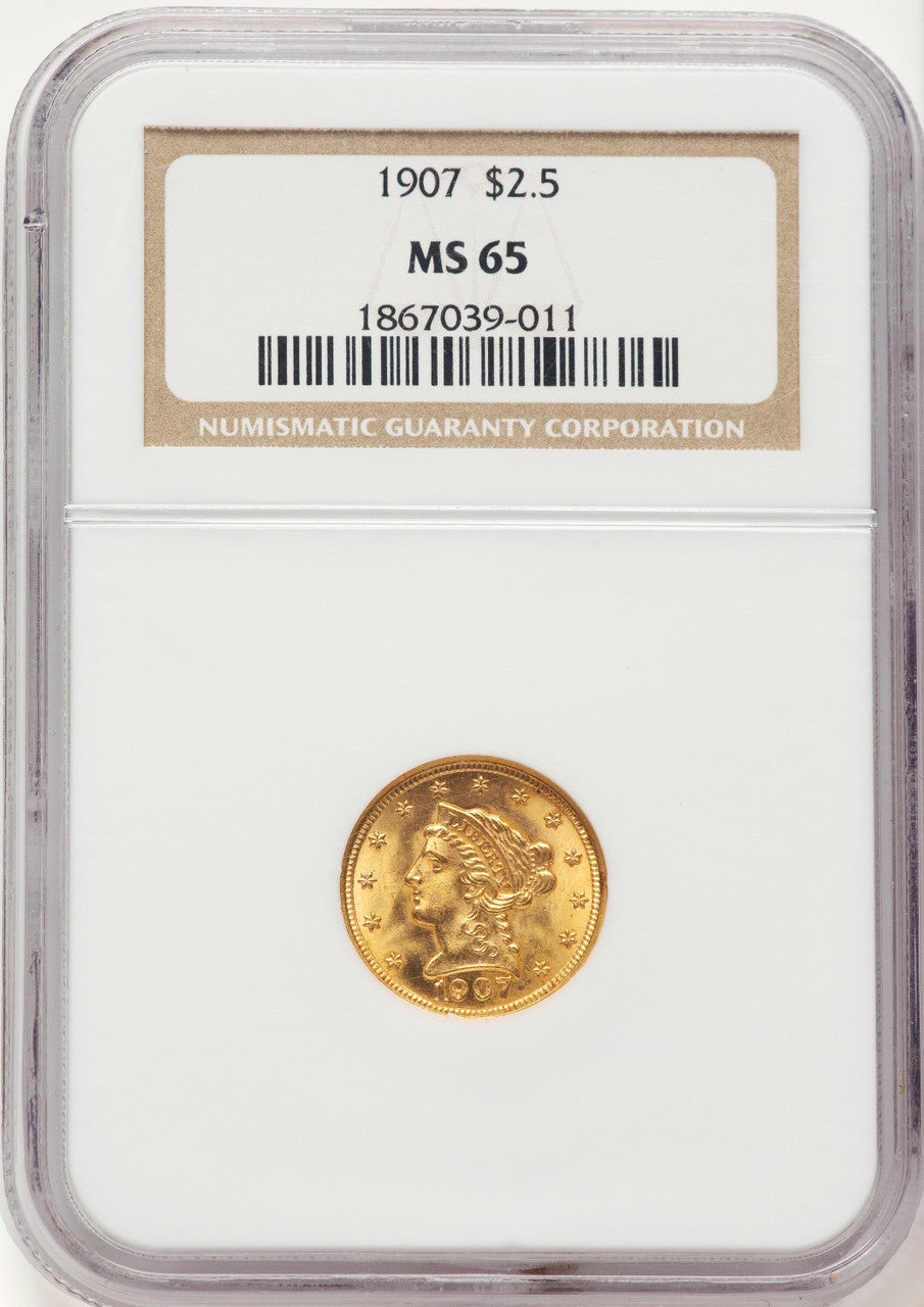 1907 $2.50 Liberty Quarter Eagle NGC MS65