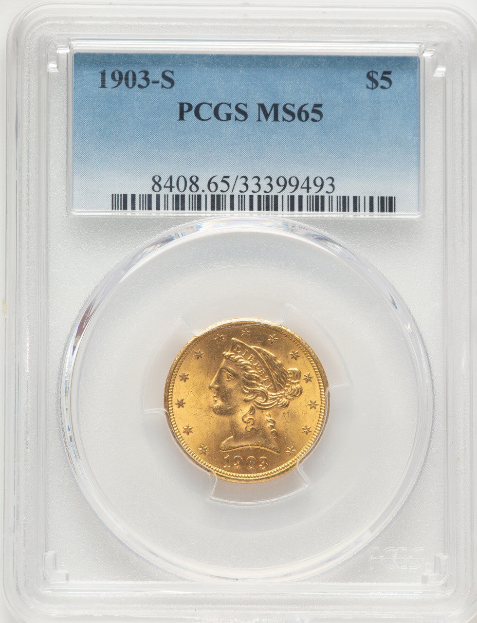 1903-S $5 Liberty Half Eagle PCGS MS65