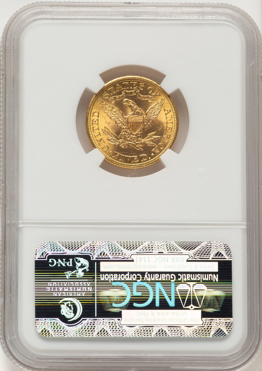 1908 $5 Liberty Liberty Half Eagle NGC MS65