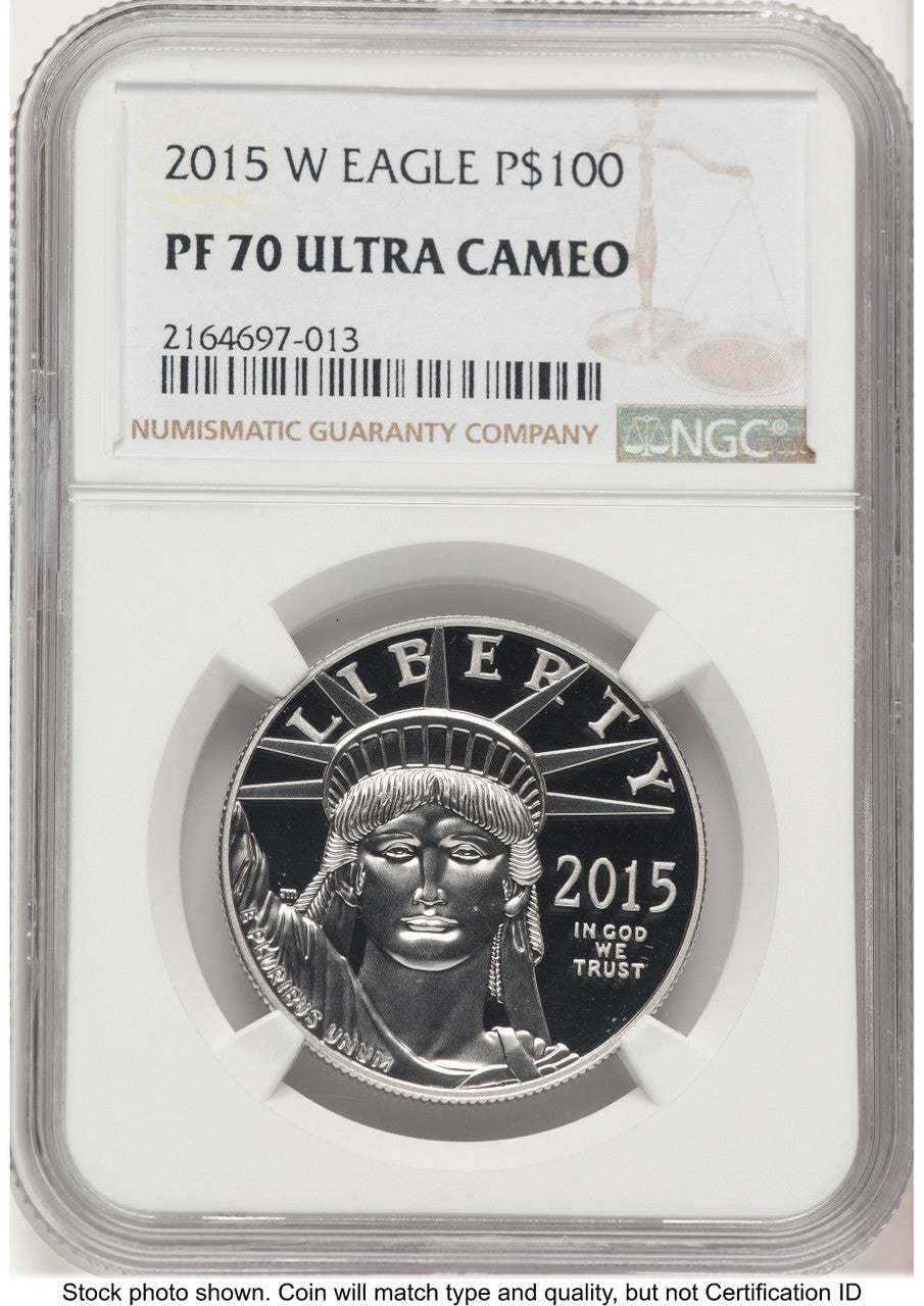 2015-W Proof Platinum Eagle 1 oz Brown Label NGC PF70