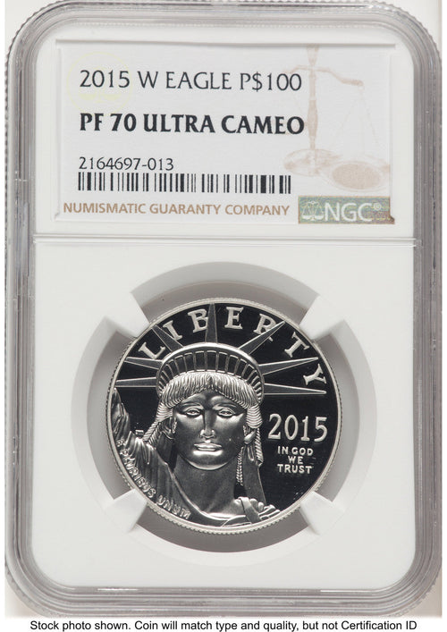 2015-W Proof Platinum Eagle 1 oz Brown Label NGC PF70
