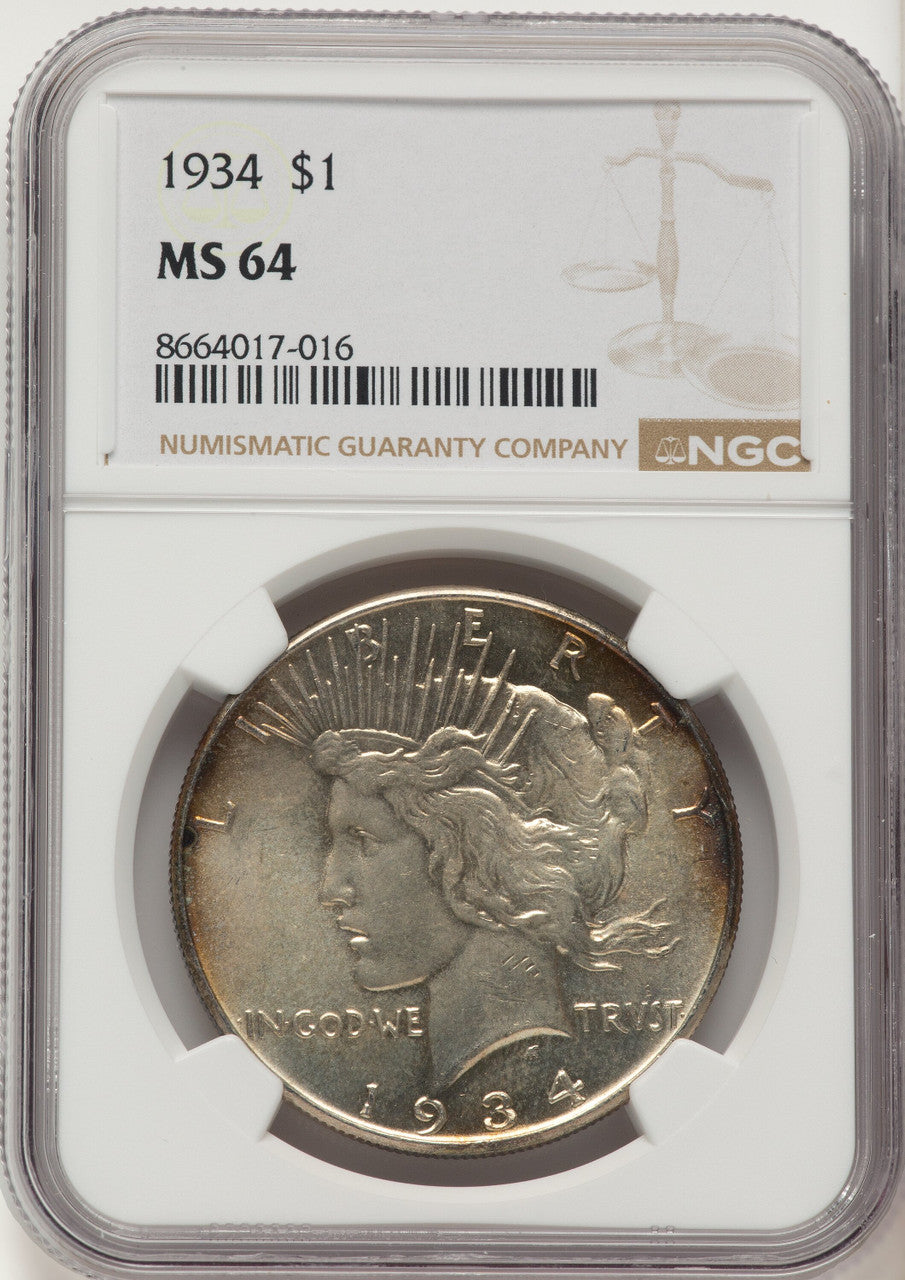 1934 Peace Dollar NGC MS64