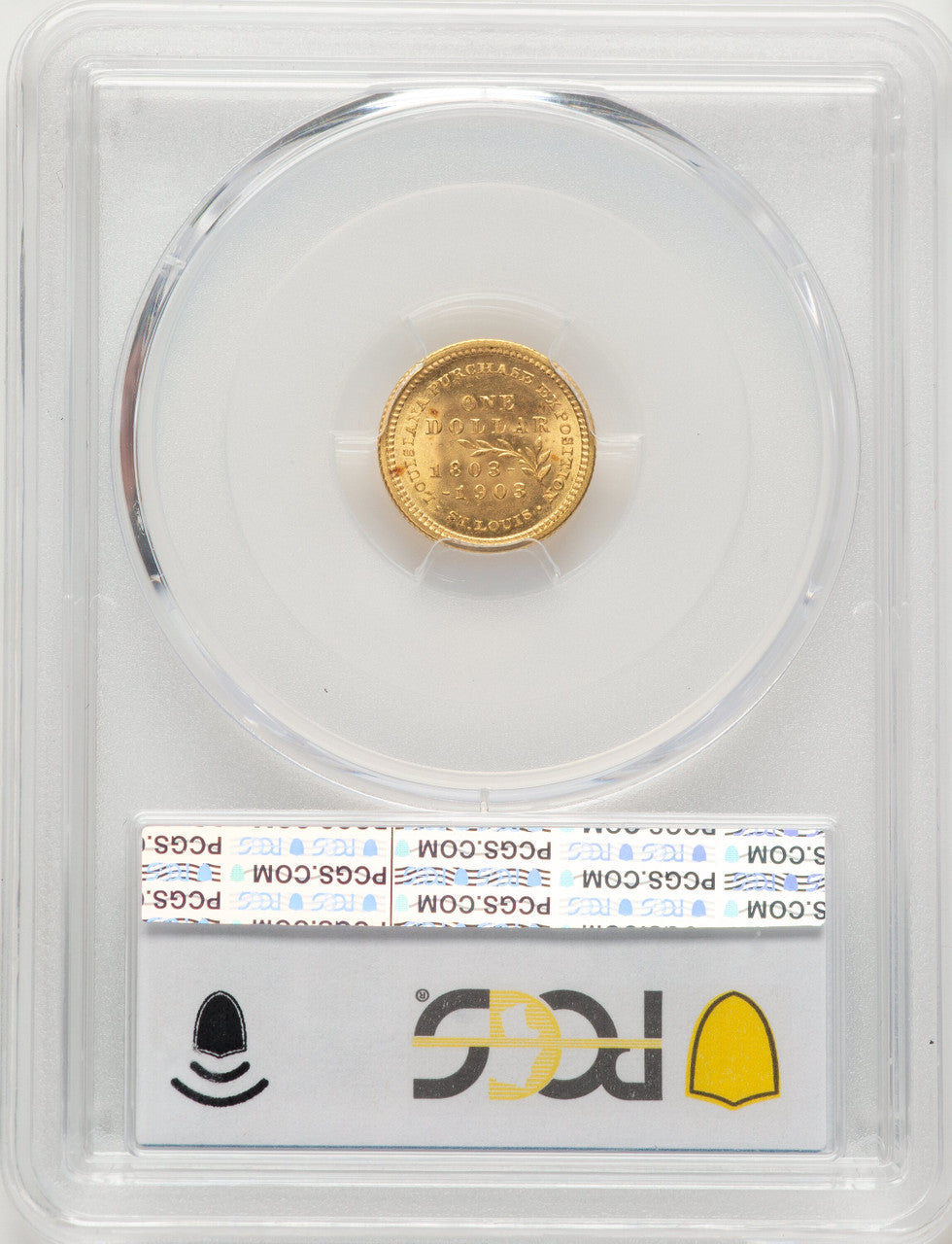 1903 G$1 MCKIN Blue Gradient Commemorative Gold PCGS MS67