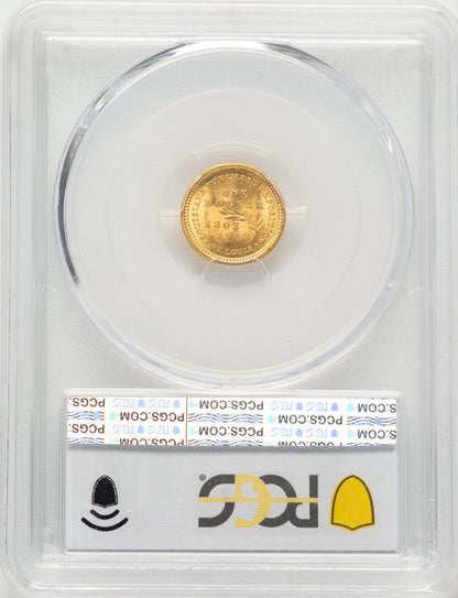 1903 G$1 JEFF Blue Gradient Commemorative Gold PCGS MS67