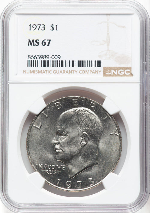 1973 $1 Eisenhower Dollar NGC MS67