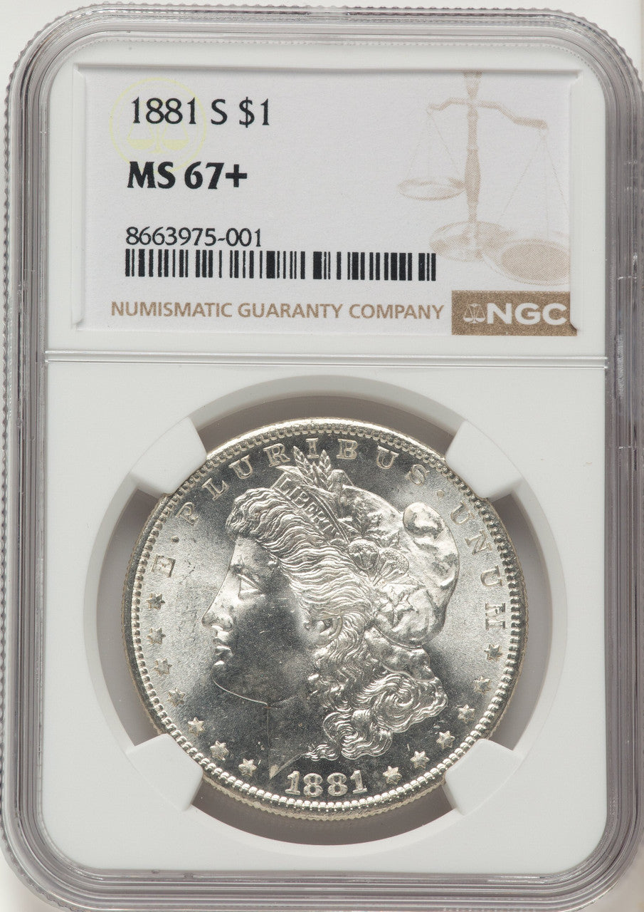 1881-S Morgan Dollar NGC MS67+