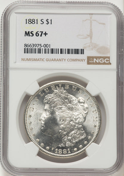 1881-S Morgan Dollar NGC MS67+