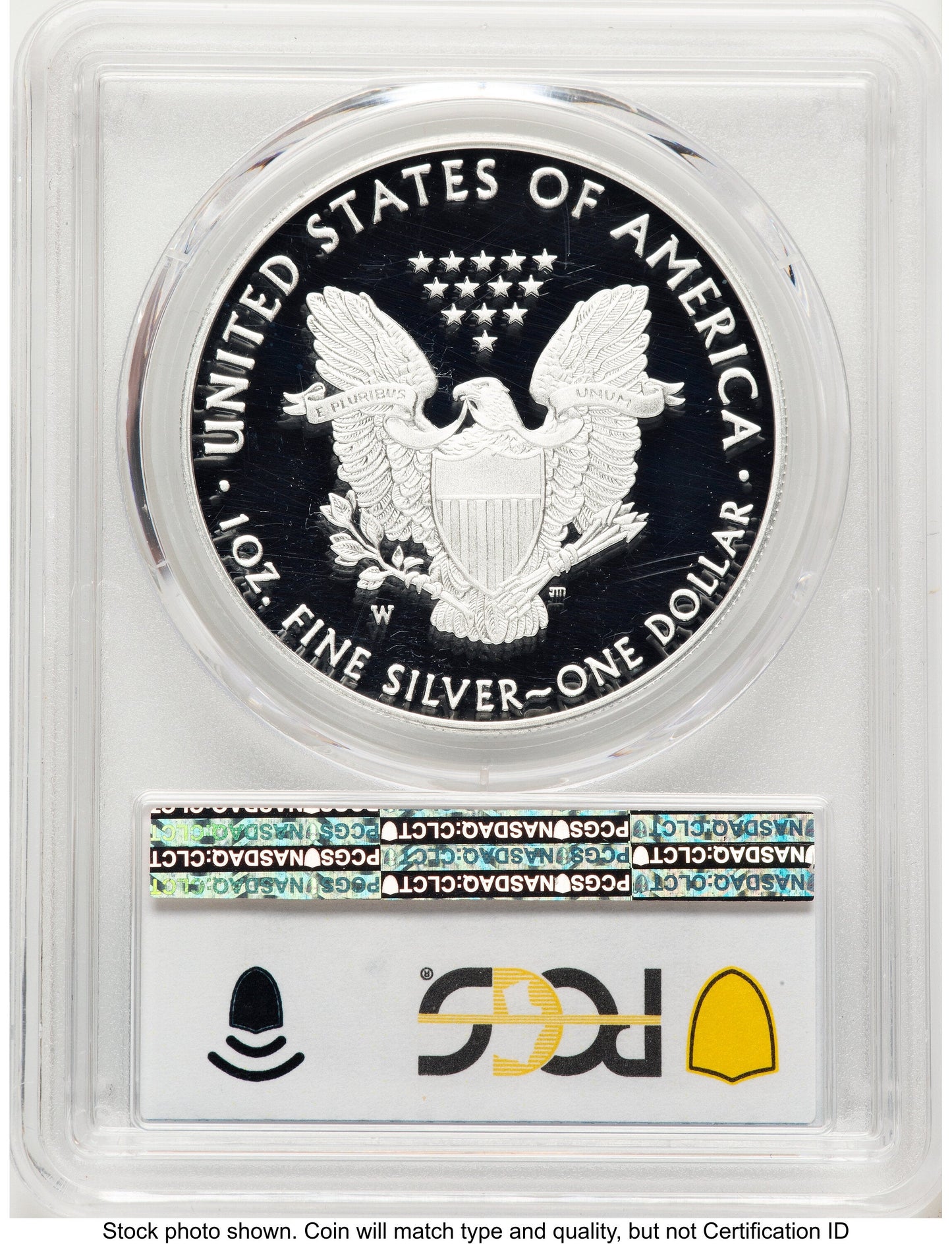 2020-W Proof Silver Eagle V75 Privy 1 oz Blue Gradient PCGS PR70