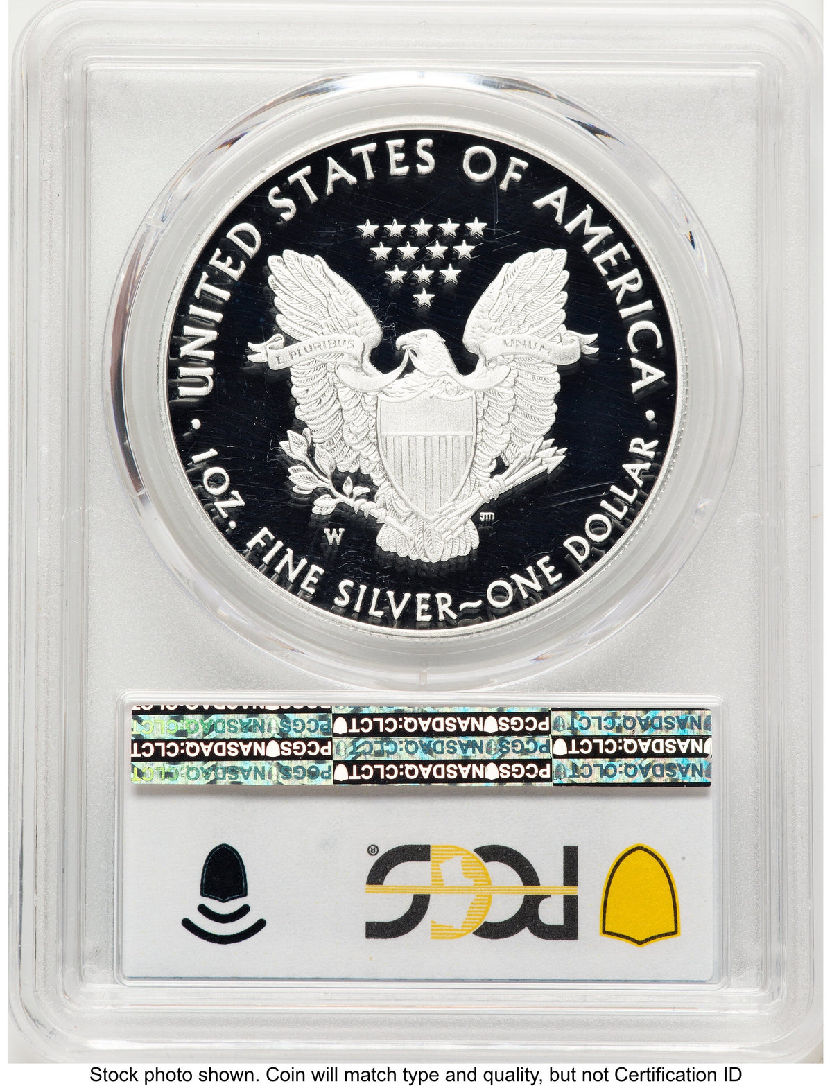 2020-W Proof Silver Eagle V75 Privy 1 oz Blue Gradient PCGS PR70