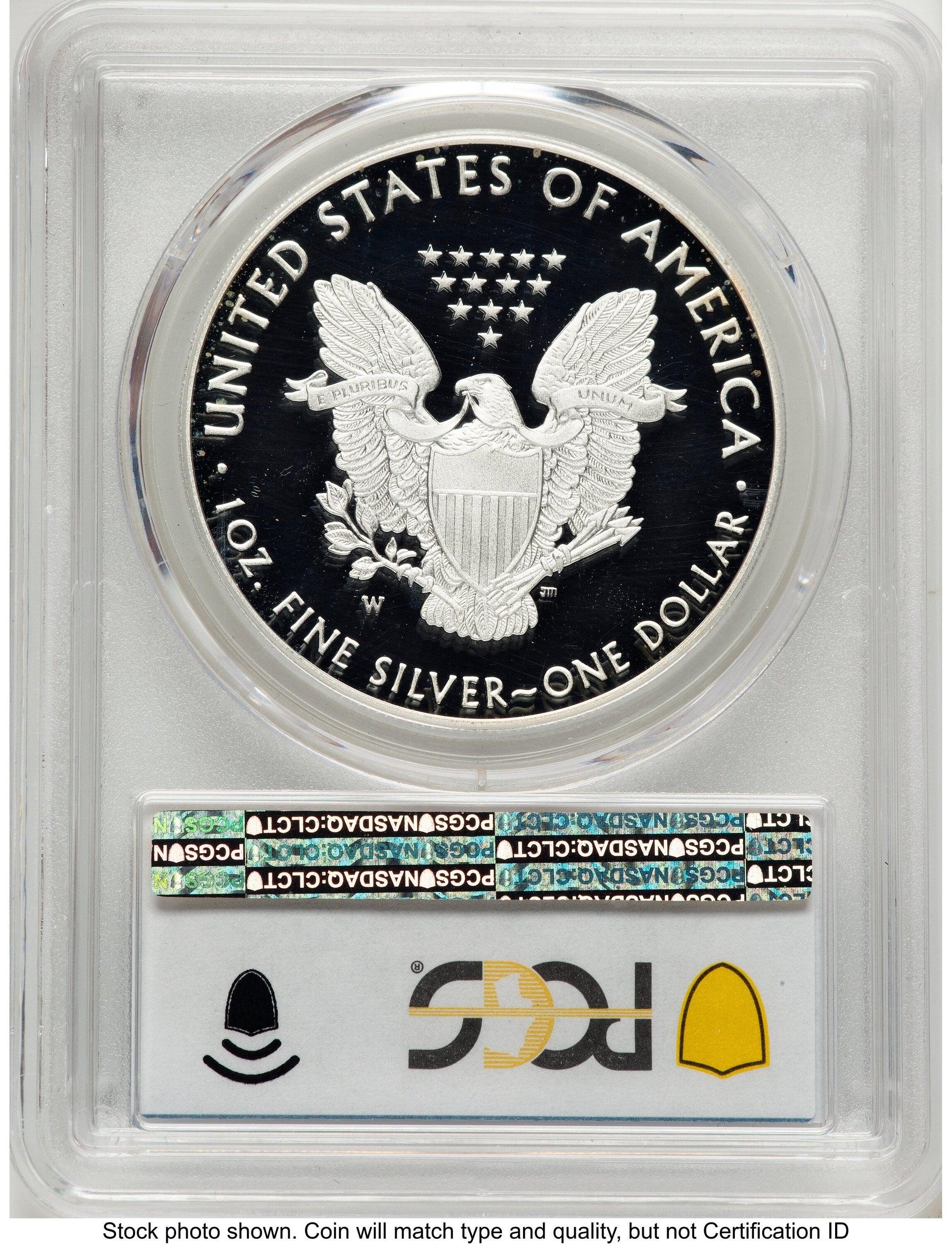 2020-W Proof Silver Eagle V75 Privy 1 oz FS Blue Gradient PCGS PR70