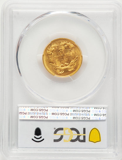1878 $3 Three Dollar Gold Pieces PCGS MS64