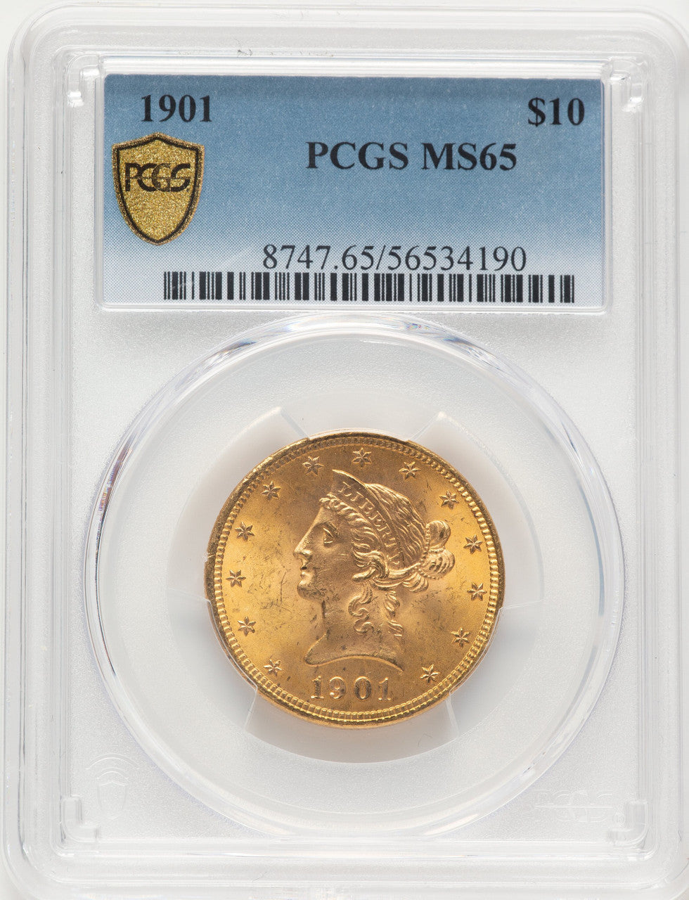 1901 $10 Liberty Eagle PCGS MS65