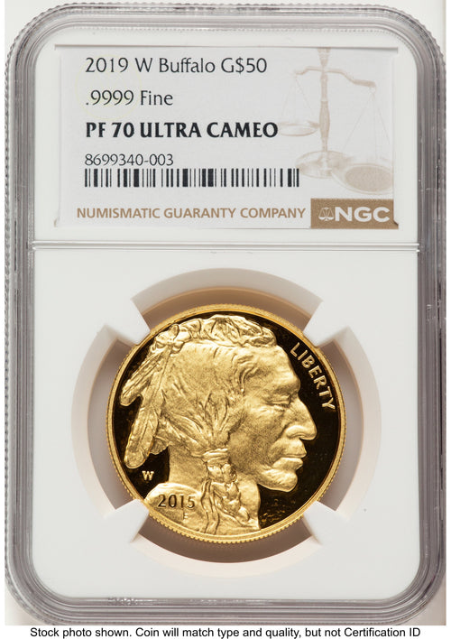 2019-W Proof Gold Buffalo 1 oz Brown Label NGC PF70