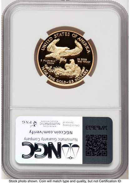 2015-W Proof Gold Eagle 1/2 oz Kenneth Bressett Red Book NGC PF70