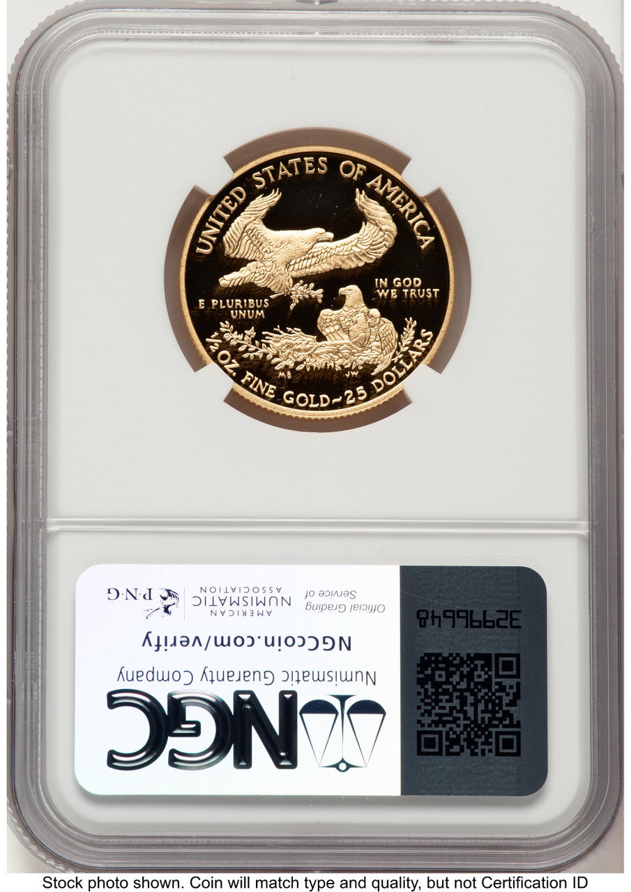 2017-W Proof Gold Eagle 1/2 oz Kenneth Bressett Red Book NGC PF70