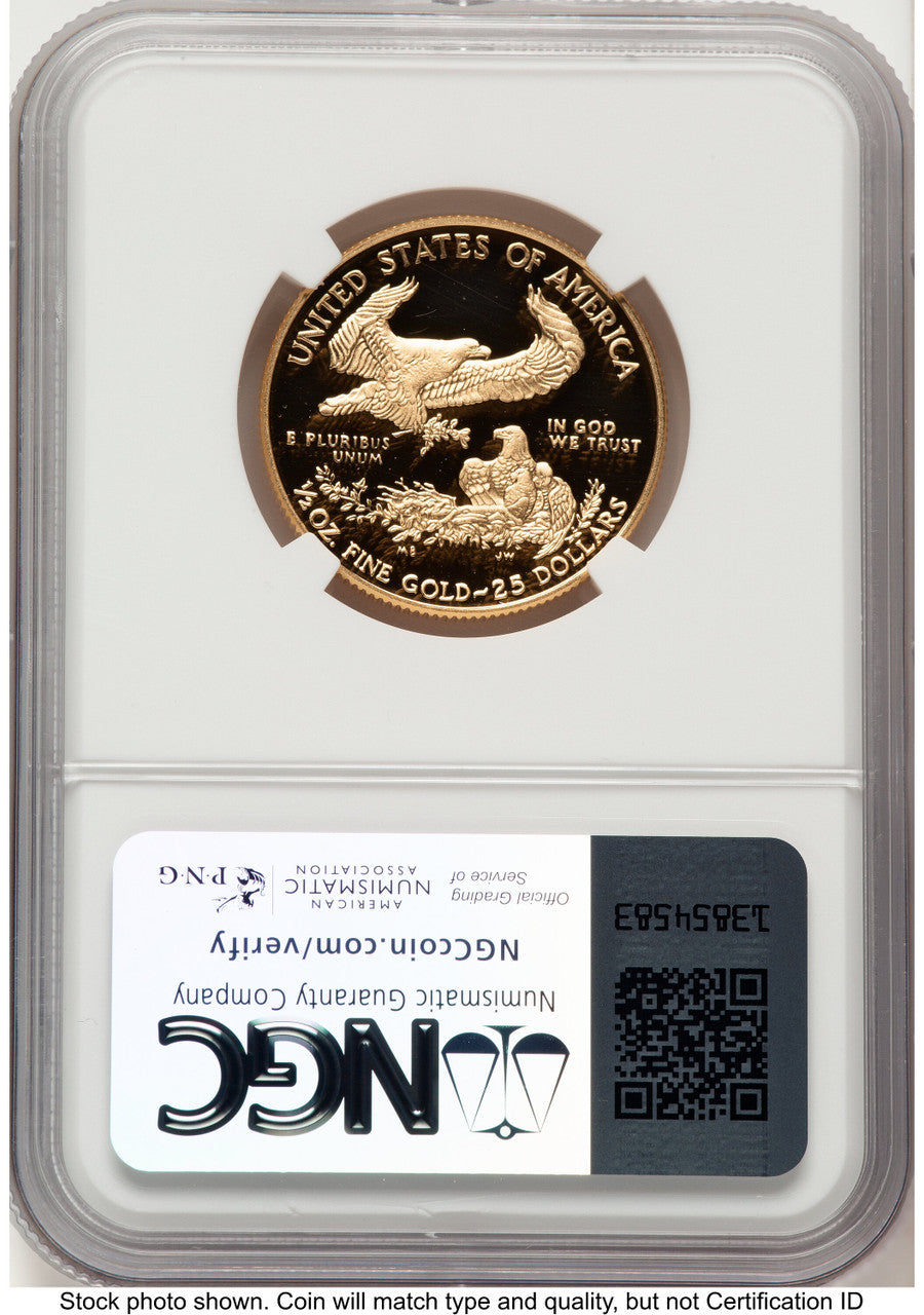 2019-W Proof Gold Eagle 1/2 oz Kenneth Bressett Red Book NGC PF70