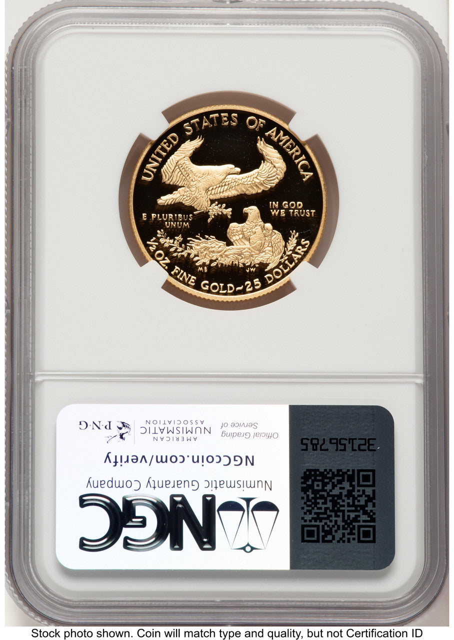 2020-W Proof Gold Eagle 1/2 oz Kenneth Bressett Red Book NGC PF70