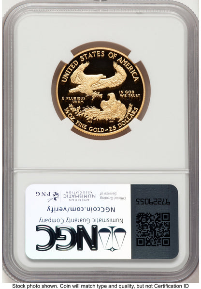 2010-W Proof Gold Eagle 1/2 oz ER Kenneth Bressett Red Book NGC PF70