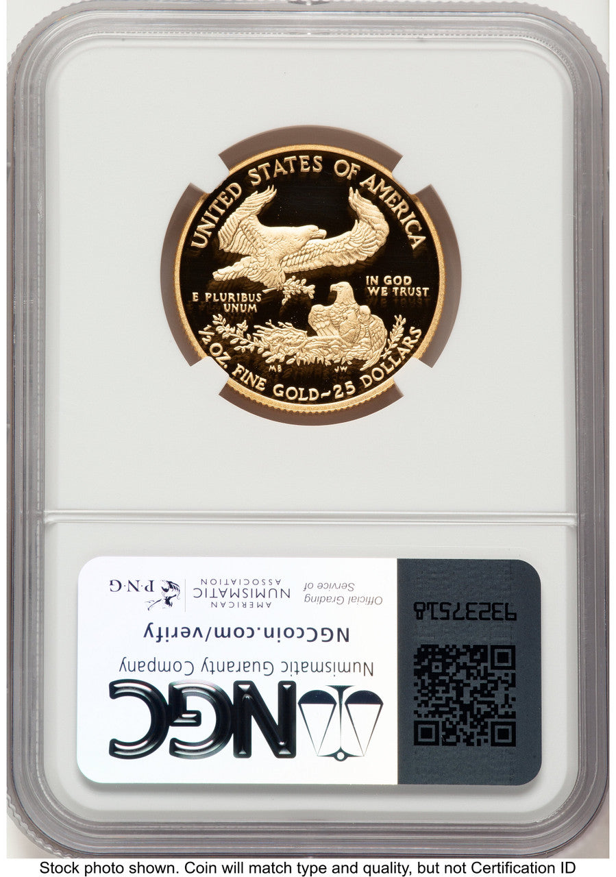 2011-W Proof Gold Eagle 1/2 oz ER Kenneth Bressett Red Book NGC PF70