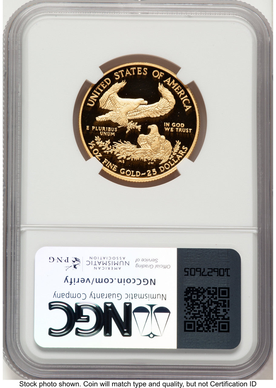 2012-W Proof Gold Eagle 1/2 oz ER Kenneth Bressett Red Book NGC PF70