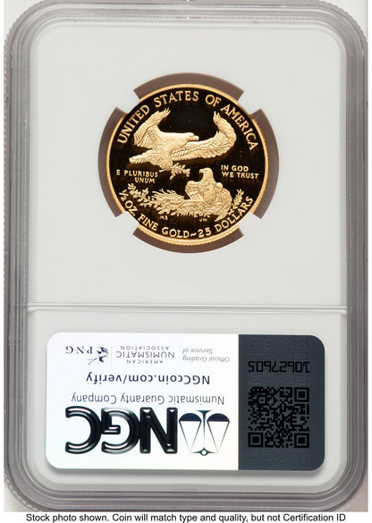 2012-W Proof Gold Eagle 1/2 oz ER Kenneth Bressett Red Book NGC PF70