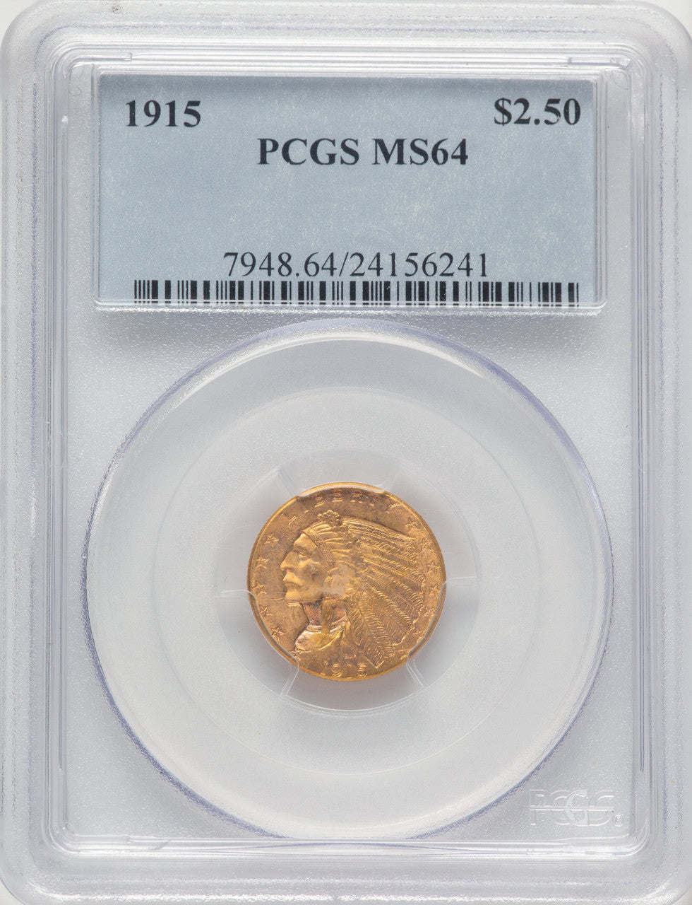 1915 $2.50 Indian Quarter Eagle PCGS MS64