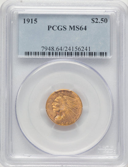 1915 $2.50 Indian Quarter Eagle PCGS MS64