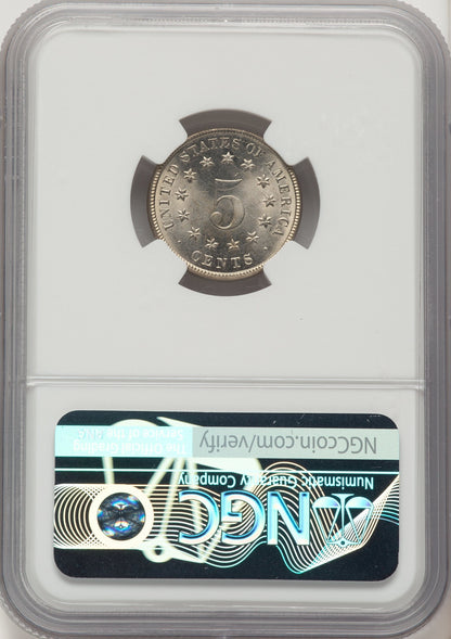 1883 5C Shield Shield Nickel NGC MS67