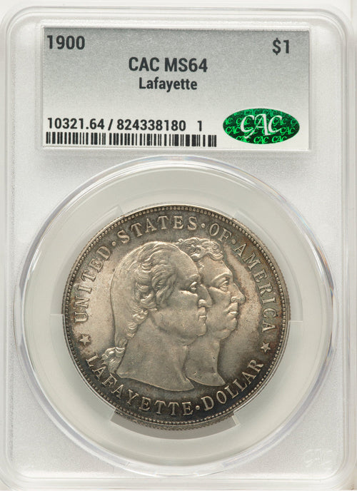 1900 Lafayette Dollar Commemorative Silver CACG MS64